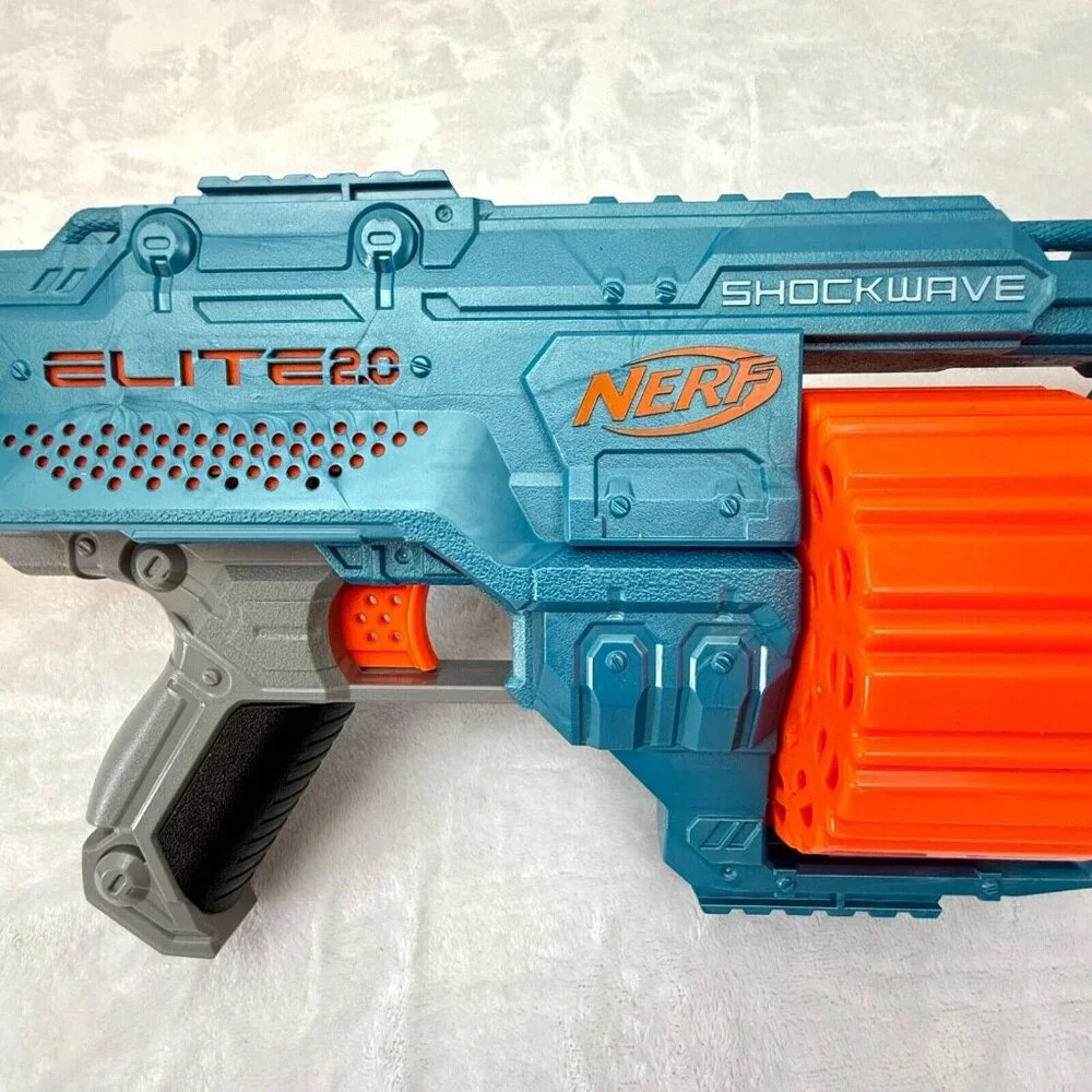 Nerf Elite 2.0 Shockwave RD-15 Dart Blaster w/Flip Out Stock Extension Works